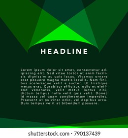 Simple abstract geometric template background green