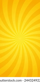 Simple Abstract Gradient Yellow Swirl Solar Flare Texture In Blank Vertical Vector Plain Background