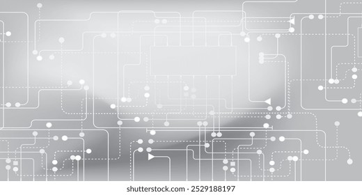 Simple Abstract Gray Background Presentation Design with technology circuit board texture. Modern electronic motherboard texture Business Institutions. vector illustration