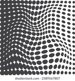 simple abstract greay colour polka doat distorted pattern on white background.