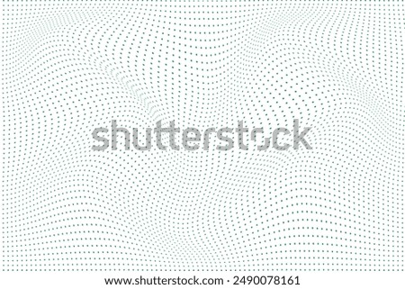  simple abstract green color small polka dot wavy distort pattern abstract background with a pattern of dots