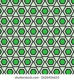 simple abstract green colour and black colour poligon pattern with light background.