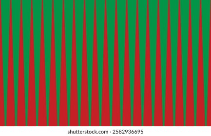 simple abstract green colour thik to thin vertical line pattern with red colour background.