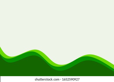 Simple Abstract Green Flow Wave Background Design Template Vector