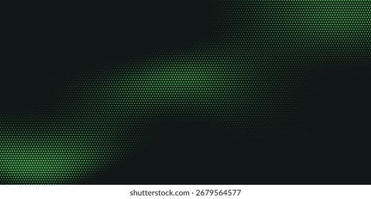 simple abstract green halftones background on black background. vector