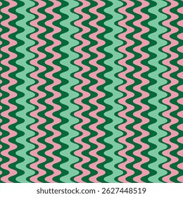 simple abstract green, pink and light nion colour wave line pattern used for background.