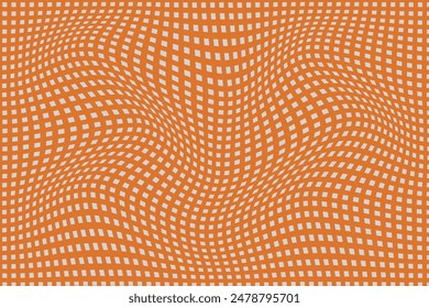 simple abstract grey ash color square wavy distort pattern on orange background a vector illustration of a building with a dots in the middle