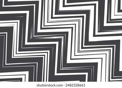  simple abstract grey ash color creative geometric rendom thin thick zig zag line pattern a black and white picture of a pattern