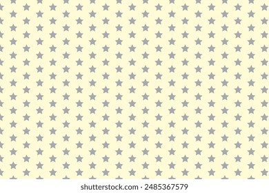 simple abstract grey color star pattern on lemonade color background seamless pattern with stars on a yellow background