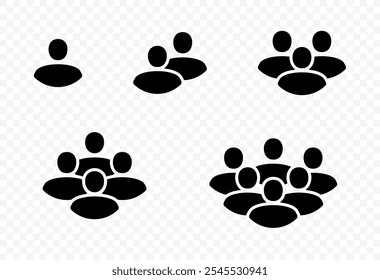 Simple abstract group of people icon vector design