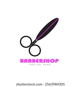 SIMPLE ABSTRACT HAIRCUT AND BARBERSHOP VECTOR LOGO