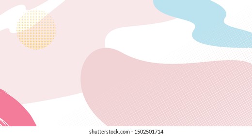 Simple abstract halftone pattern with curved objects background for multiple business