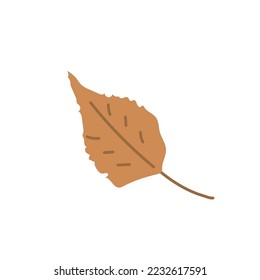 Einfache Abstrakte handgezeichnet und doodle lässt die Herbstbotanische Natur zeitgenössische moderne, trendige Vektorgrafik auf weißem Hintergrund.