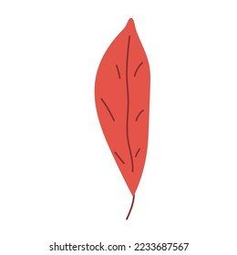 Simple Abstract hand drawn and doodle leaves Autumn Botanical Nature contemporary modern trendy vector Elements illustration on white background.