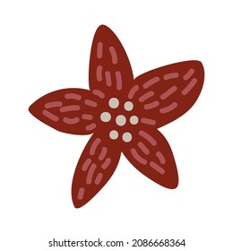 Simple Abstract hand drawn various shape and doodle Botanical Nature flower object contemporary modern trendy vector Element illustration.