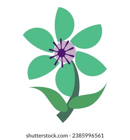 Einfache Abstrakte handgezeichnet verschiedene Formen und doodle botanische Natur Blumen und Blätter Objekte moderne moderne moderne, trendige Vektorelemente Illustration.