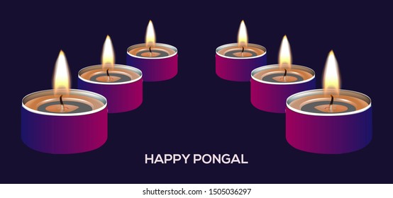 Simple Abstract Happy Pongal Background