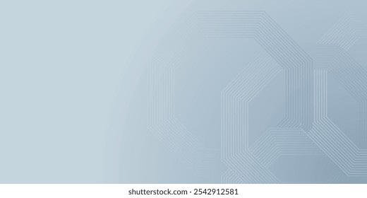 simple Abstract hexagon lines on gray background. Geometric stripe line art design modern