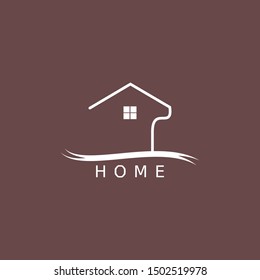 Simple abstract home logo design