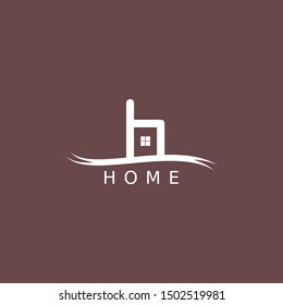 Simple abstract home logo design