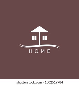 Simple abstract home logo design