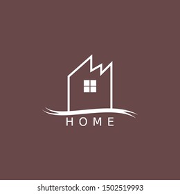Simple abstract home logo design