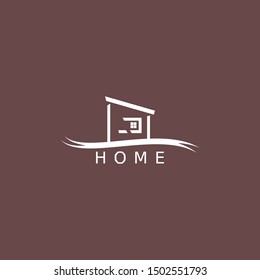 Simple abstract home logo design