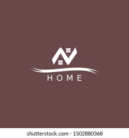 Simple abstract home logo design