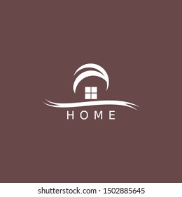 Simple abstract home logo design