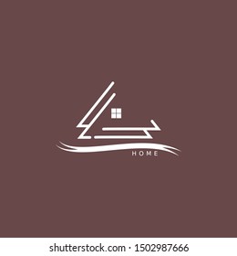 Simple abstract home logo design