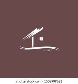 Simple abstract home logo design