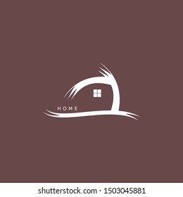 Simple abstract home logo design