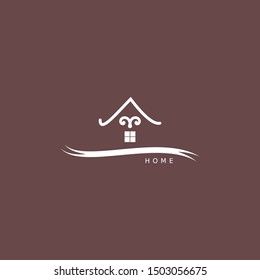 Simple abstract home logo design