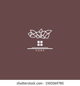 Simple abstract home logo design