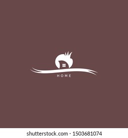 Simple abstract home logo design