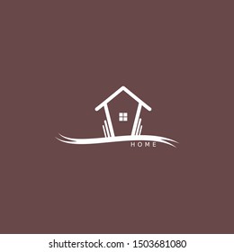 Simple abstract home logo design