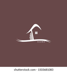 Simple abstract home logo design