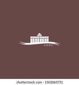 Simple abstract home or monument logo design