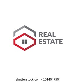 simple abstract home real estate logo icon vector template