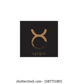 simple abstract horoscope symbol design of Taurus for your astrology.