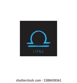 simple abstract horoscope symbol design of Libra for your astrology.