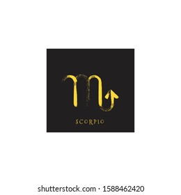 simple abstract horoscope symbol design of Scorpion for your astrology.