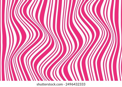  simple abstract hot pink color vertical line wavy pattern art pink and white lines on a pink background