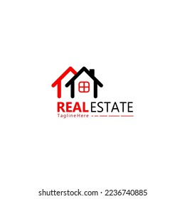 simple abstract house logo design vector illustration white background
