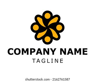 Simple abstract iconic logo. Business, techno, health concept design.