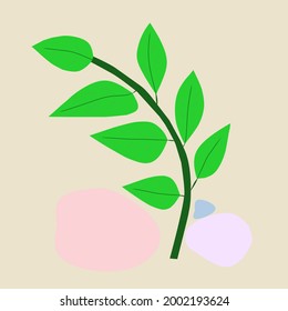 Simple abstract illustration vector design of tree seeds suitable for Logo Design, mascot, sticker, mascot or t-shirt screen printing