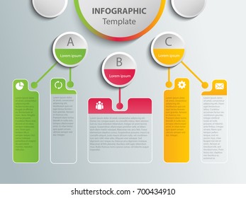 simple abstract infographics. Circles Template for diagram,  Vector illustration. Can be used for workflow layout, diagram, business step options, banner, web design.