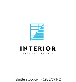 plantilla de vectores de iconos de logotipo interior abstracto simple
