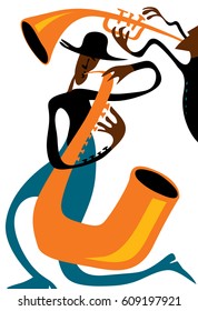 Simple Abstract Jazz Art, Unique and Original Artwork (Vector Art)