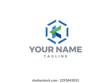 Simple and abstract K letter based logo design.